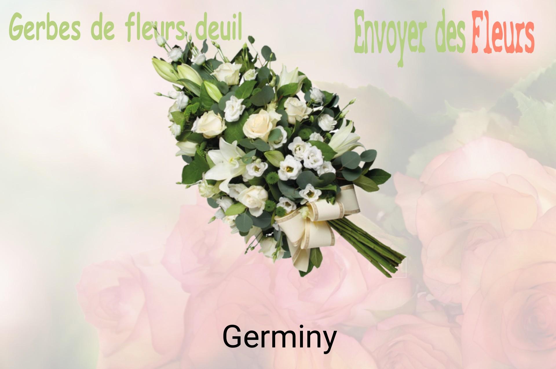 Gerbe de fleurs de deuil livrée à Germiny